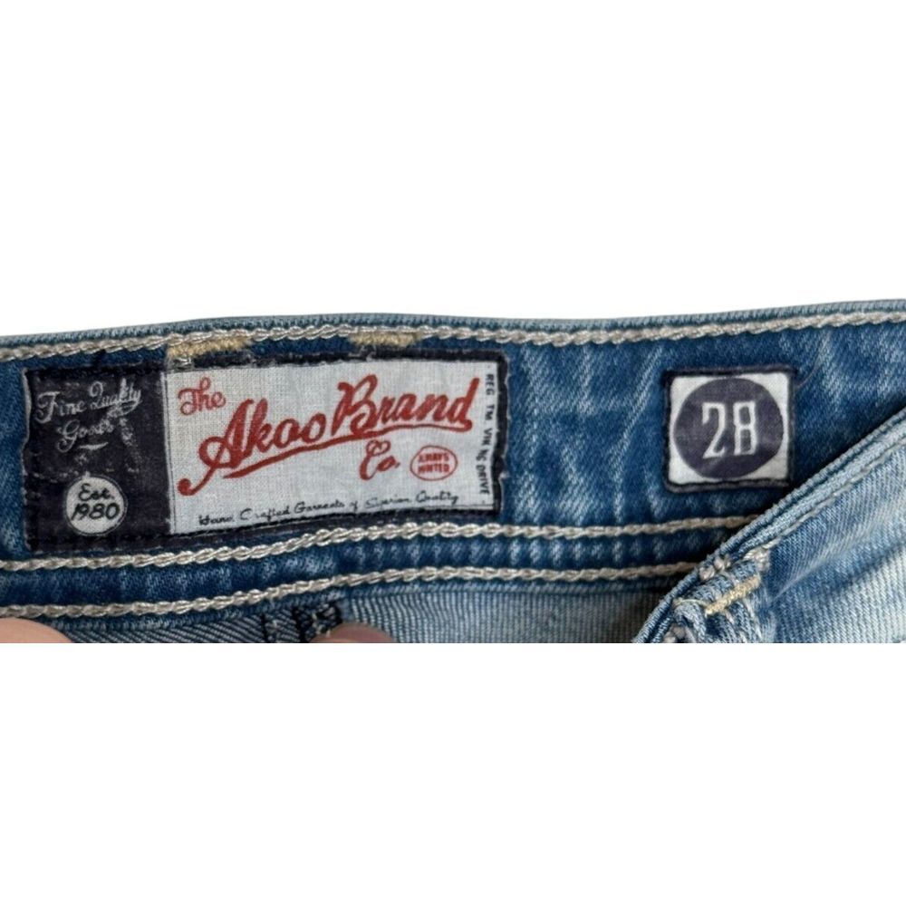 The Akoo Women's Jeans Comfort Stretch Low Rise Medium Wash Pants Sz. 28 - Picture 3 of 10
